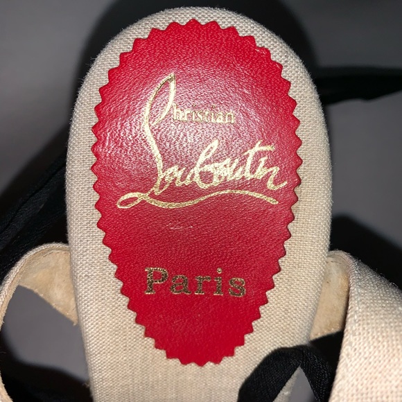 CHRISTIAN LOUBOUTIN size 39 neutral ankle wrap esp - Picture 7 of 12